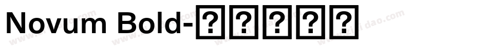 Novum Bold字体转换